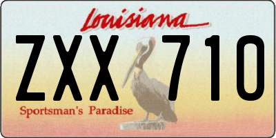 LA license plate ZXX710