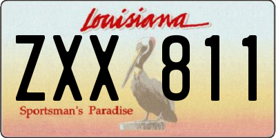 LA license plate ZXX811