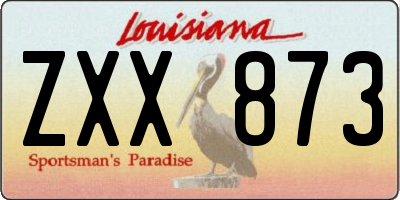 LA license plate ZXX873