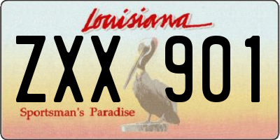 LA license plate ZXX901