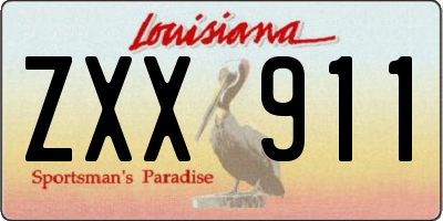 LA license plate ZXX911