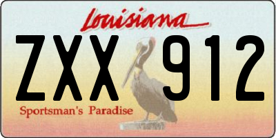 LA license plate ZXX912