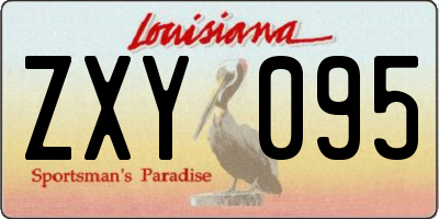 LA license plate ZXY095