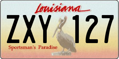 LA license plate ZXY127