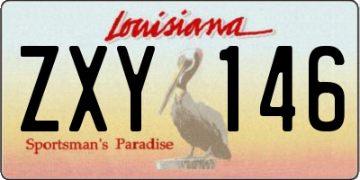 LA license plate ZXY146