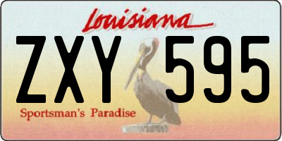LA license plate ZXY595