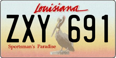 LA license plate ZXY691