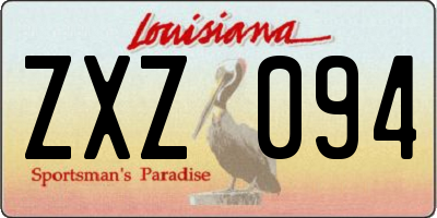 LA license plate ZXZ094