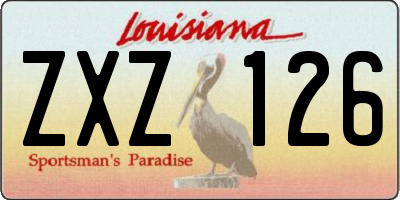 LA license plate ZXZ126