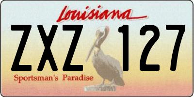 LA license plate ZXZ127