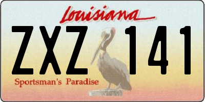 LA license plate ZXZ141