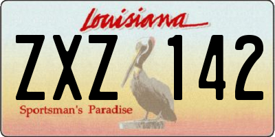 LA license plate ZXZ142