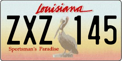 LA license plate ZXZ145