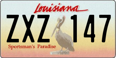 LA license plate ZXZ147