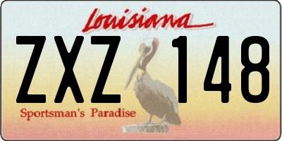 LA license plate ZXZ148