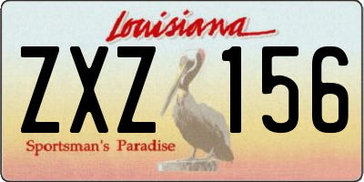LA license plate ZXZ156