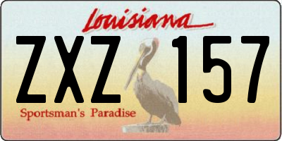 LA license plate ZXZ157