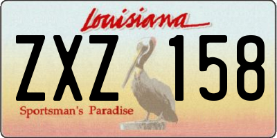 LA license plate ZXZ158