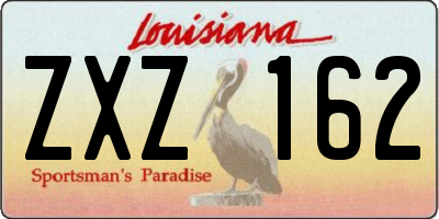 LA license plate ZXZ162