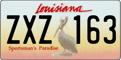 LA license plate ZXZ163