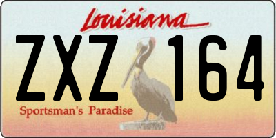 LA license plate ZXZ164