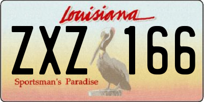 LA license plate ZXZ166