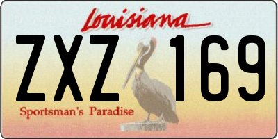 LA license plate ZXZ169