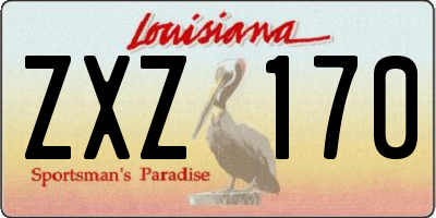 LA license plate ZXZ170