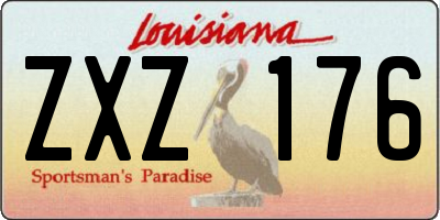 LA license plate ZXZ176