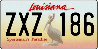 LA license plate ZXZ186
