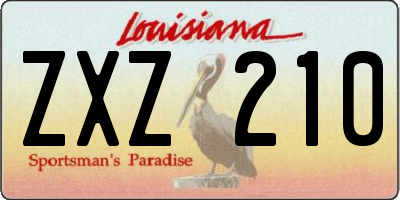 LA license plate ZXZ210