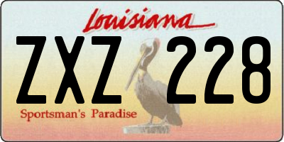 LA license plate ZXZ228