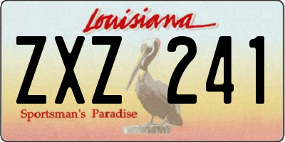 LA license plate ZXZ241