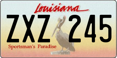 LA license plate ZXZ245
