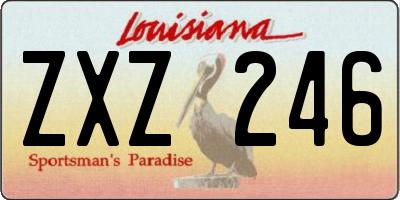 LA license plate ZXZ246