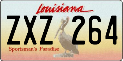 LA license plate ZXZ264