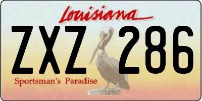 LA license plate ZXZ286