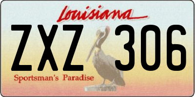 LA license plate ZXZ306