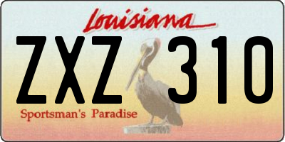 LA license plate ZXZ310