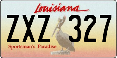 LA license plate ZXZ327