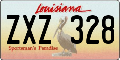 LA license plate ZXZ328