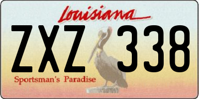 LA license plate ZXZ338