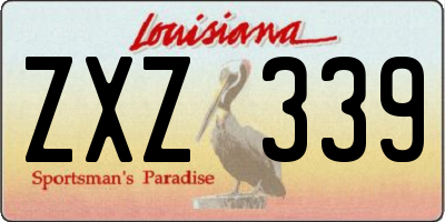 LA license plate ZXZ339