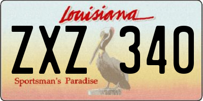 LA license plate ZXZ340