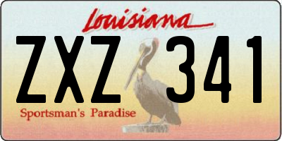 LA license plate ZXZ341