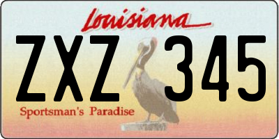 LA license plate ZXZ345