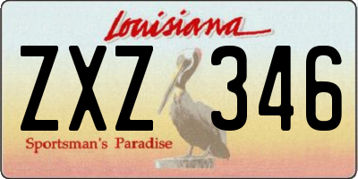 LA license plate ZXZ346