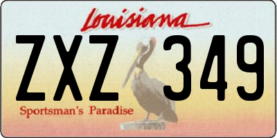 LA license plate ZXZ349