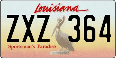 LA license plate ZXZ364