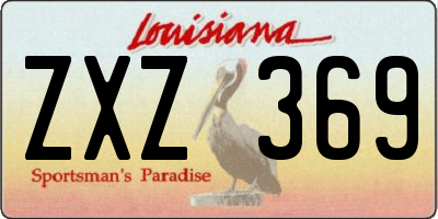 LA license plate ZXZ369